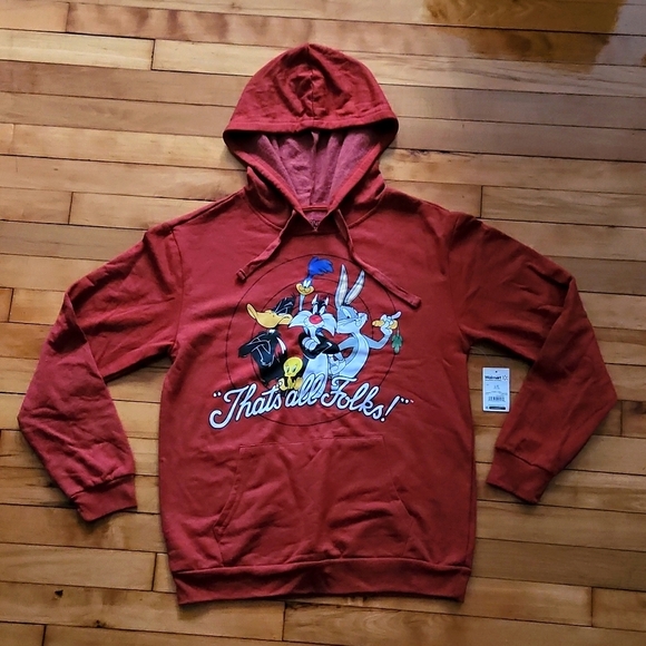 Warner Bros. Other - Looney Tunes Hoodie NWT Red